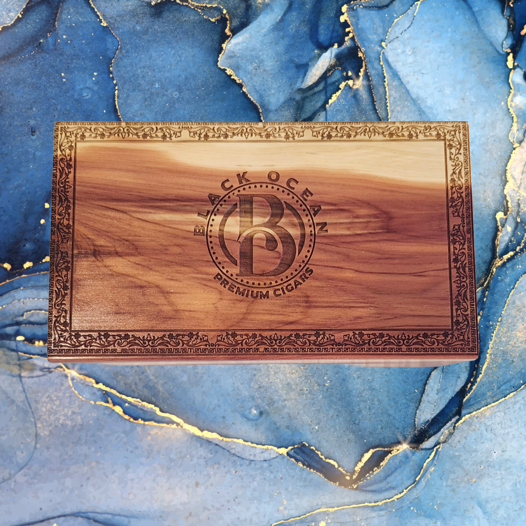 Signature Black Ocean Cedar Box